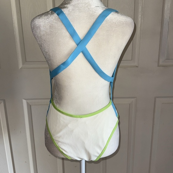 NWT L*Space Ribbed Baewatch Colorblock One Piece Classic Swimsuit - Picture 5 of 7